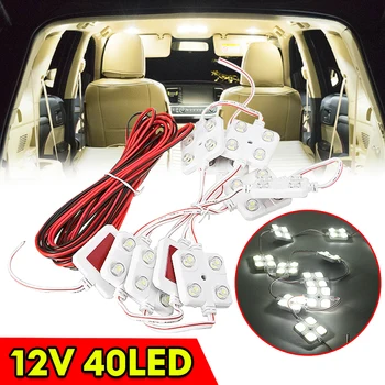 

12V 10x4 LEDs Car Roof Light Kit Van Interior Ceiling Lighting Cargo for Camper Inside Lamp For RV Boat Trailer Lorries Van