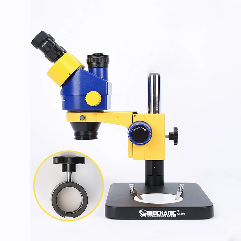 Механический Тринокулярный Стерео микроскоп промышленного класса MC75T-B1 большой широкоугольный камера для ремонта телефона Микроскоп