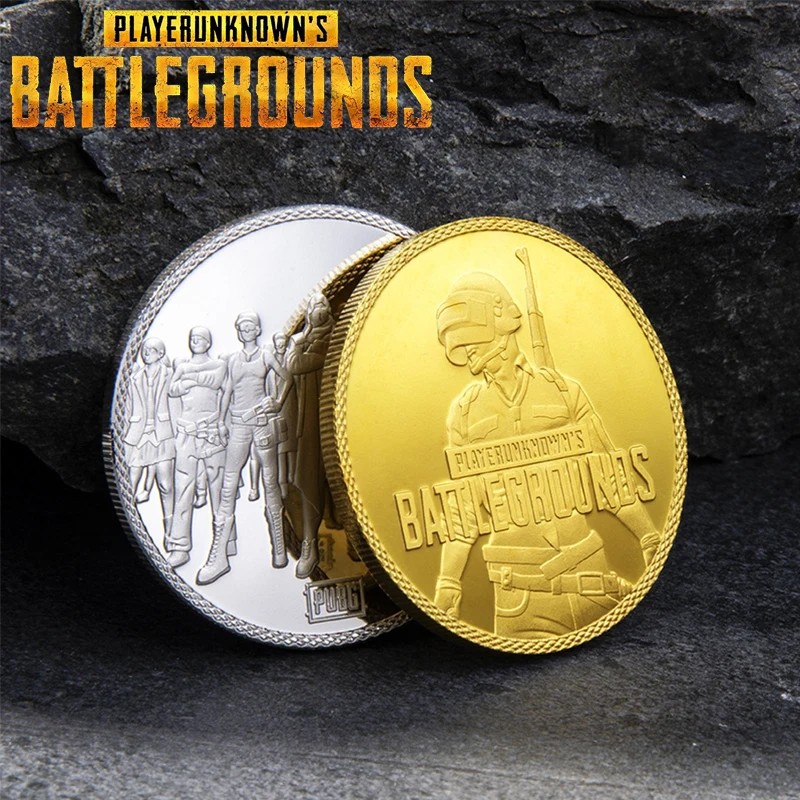 Реквизит для косплея игры PUBG Золотая и Серебряная Памятная монета аксессуары