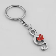 С изображением музыкальных нот брелок творческие музыкальный символ металлические подвески с ключиками продвижения товаров и услуг на подарок, фабричное производство, поддержка настройки под индивидуальные нужды