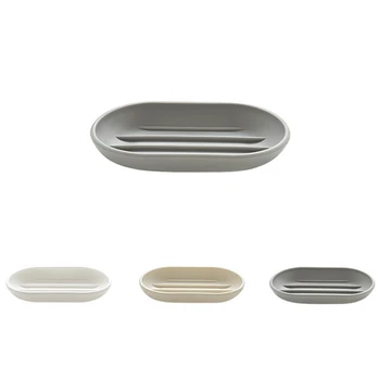 

1pcs Plastic Soap Dish Plastic Bathroom Creative Double Draining Soap Holder Non-slip Soap Box