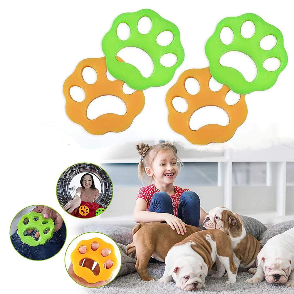 4pcs Pet Hair Remover Washing Machine Reusable Laundry Fur Catcher