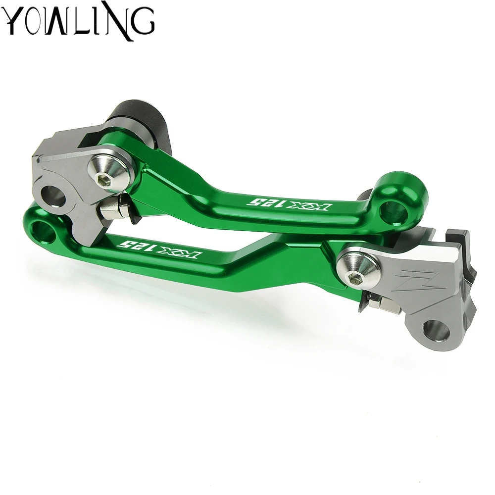 Motorbike Dirt Bike Folding Brake Clutch Lever For Kawasaki KX125 KX 125 2000 2001 2002 2003 2004 2005 Motocross handle Levers