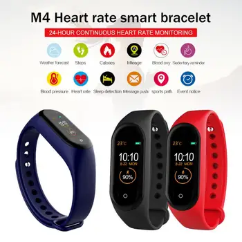 

M4 Wristband Smartband Sport Bracelet Watch Heart Rate Monitor Fitness Tracker Activity Blood Pressure Android Ios Sport New