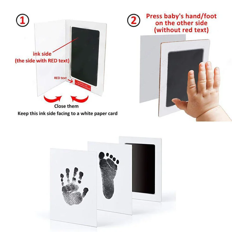 Qwz-kit baby non-toxic ink pad fingerprint non-contact memory of 0-6-month-old infants dogs and pets | Мать и