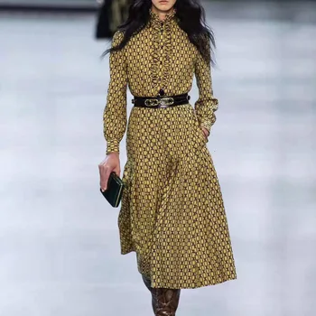 

Vintage Long Dress Top Quality Elegant Celebrity Fashion Evening Party Dresses Women