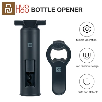 

Youpin Huohou Wine Opener Beer Corkscrew Portable and Simple Magnetic Design Safe and Reliable ABS+PC From Kitchen Party
