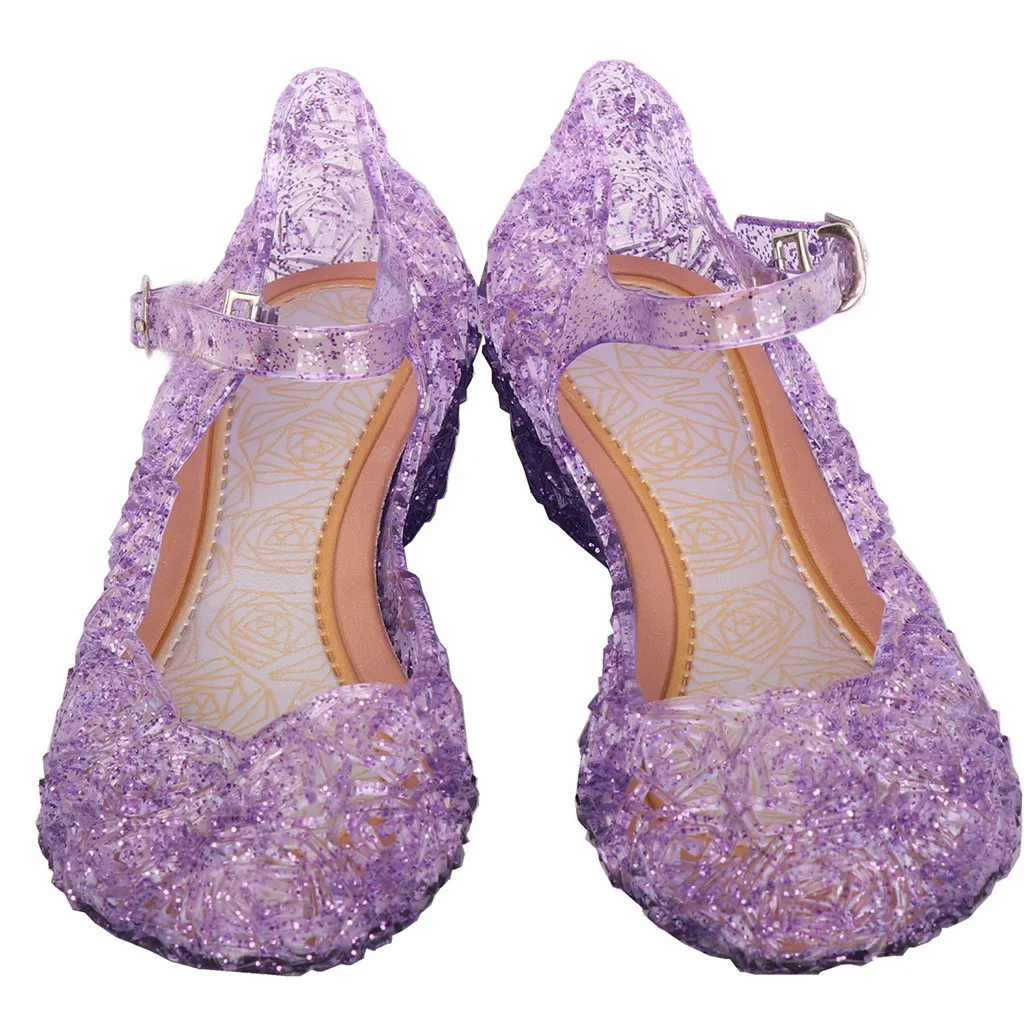 Toddler Infant Kids Baby Girls Wedge Cosplay Party Single Princess Shoes Sandals Children High Heel Girls Shoes Performance prop