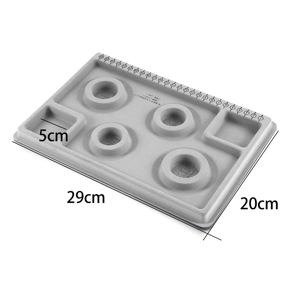Ruluti Bracelet Design Board - Flocked Bead Organizer Tray, 35.5x27cm Grey, For DIY Jewelry Making - View #13