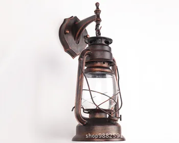 

Loft Old Fashion Retro Style Antique Glass Industrial Light Bathroom Retro Wall Sconce Hanging LED Lamp Home Decoration Lighting