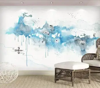 

CJSIR Fashion Personality Silky Wallpaper 3d Graffiti Ink Landscape Deer Modern Family TV Background 3d Wallpaper Tapety 3d