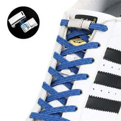 Reflective Magnetic lock Shoelaces Elastic Sneakers Laces without ties Quick Shoe lace Kids Adult No Tie Shoe laces Rubber Bands