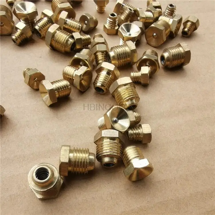 Pure Copper Concave Grease Nipple Funnel Grease Nipple Flat Head Big