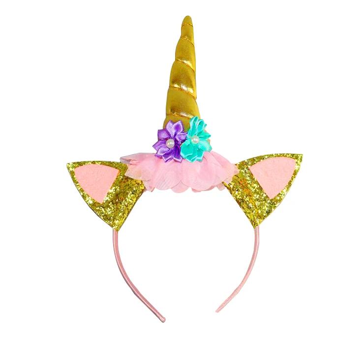 32inch Rainbow Number Balloon Foil Balloons Unicorn Birthday Party Silk Sash Girl Happy Birthday Party Decoration Headband Crown