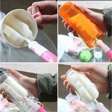 1 шт., бутылочка для кормления новорожденных, губчатый стакан для щеток, Детская моющая вращающаяся бутылка на 360 градусов, чистящая щетка, Детские кухонные инструменты