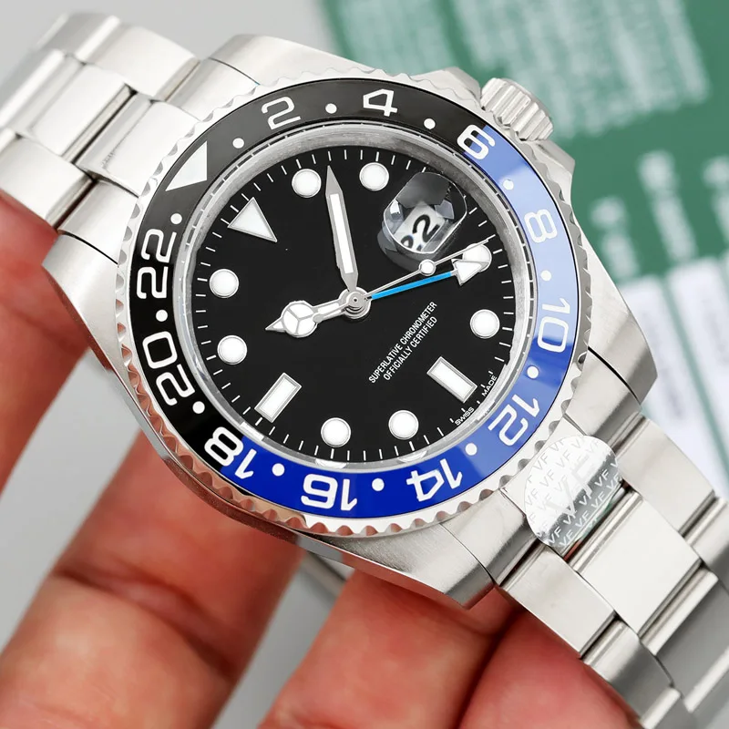 

Luxury Brand Ceramic High End Adjustable GMT Mens AAA Mechanical SS Automatic Movement Men Watch Designer Watches Wristwatches