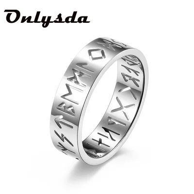 Cool Stuff Stainless steel Odin Norse Viking Anel Amulet Rune Couple Dating Rings For Men Women Words Retro Jewelry OSR1023 | Украшения и