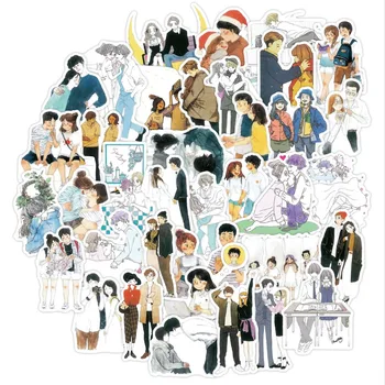 

50Pcs Couple Stickers Cartoon Lovers Happy Life Snowboard Laptop Luggage Skateboard Waterproof Graffiti Stickers