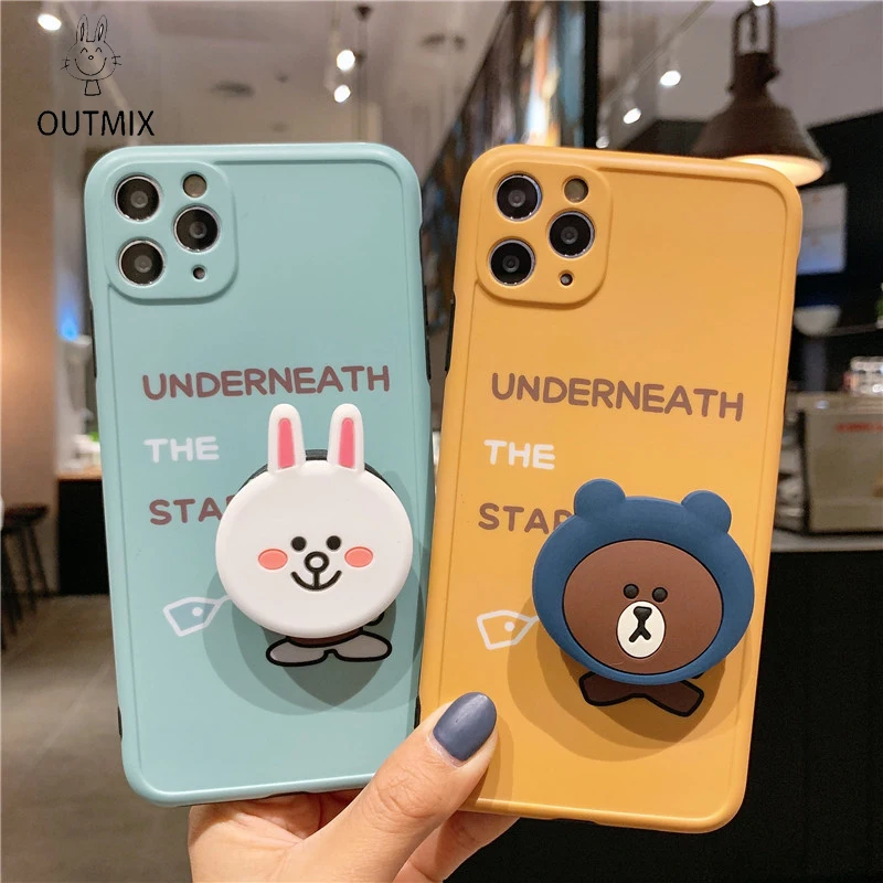 

iPhone11mobile Phone case with Holder phone case Apple xxs max all-inclusive drop-resistant soft shell 8plus xr protective cover