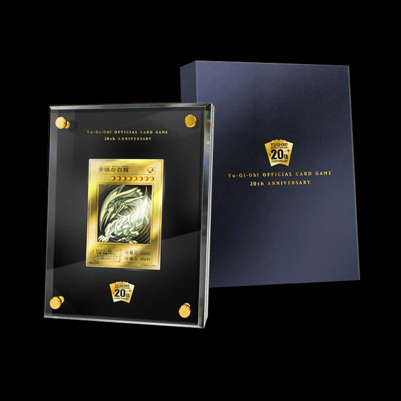 

DIY Yu Gi Oh 20th Anniversary Gold Edition Blue-Eyes White Dragon Yu Gi Oh Cards Hobby Game Collection Cards
