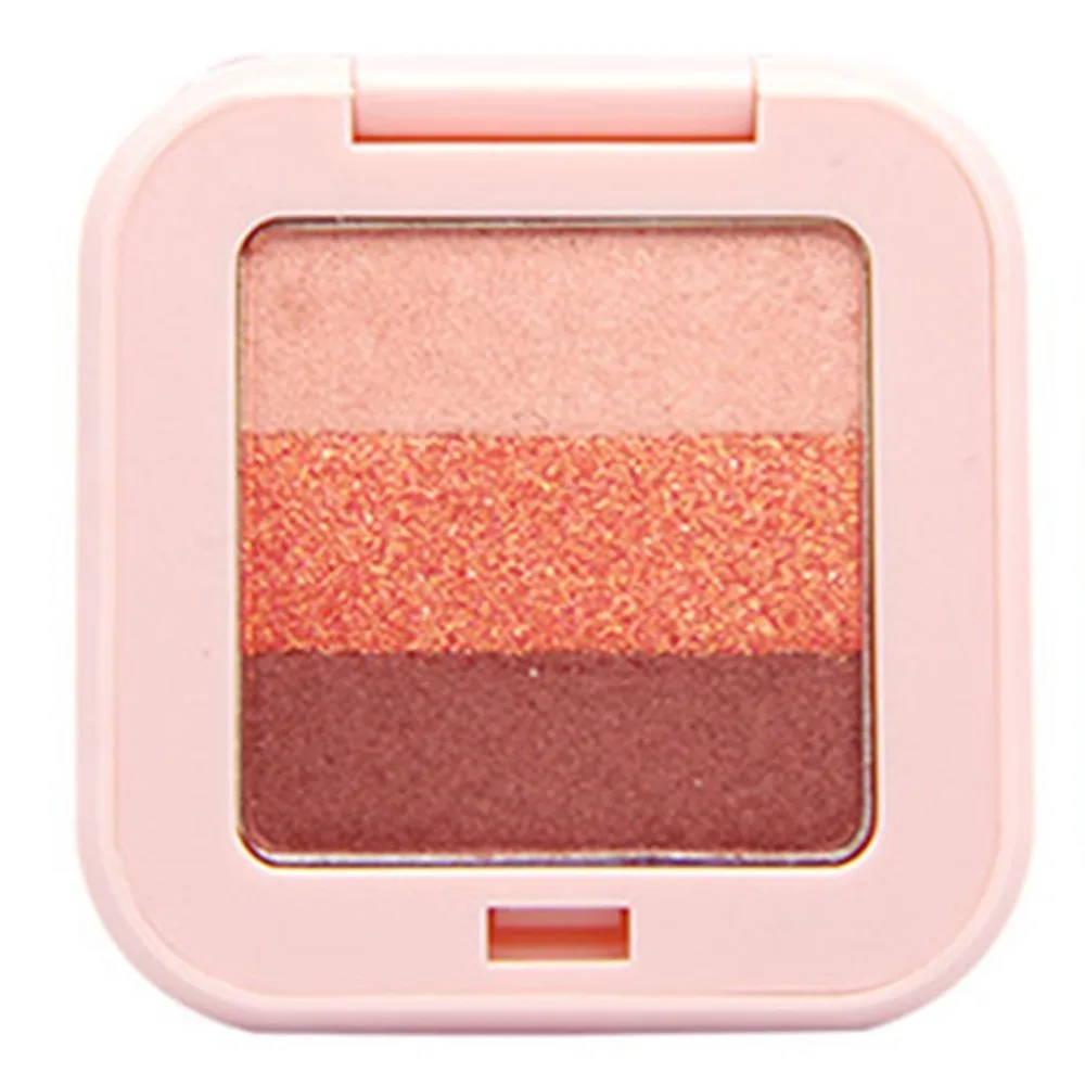 Cross-border make-up tray NOVO5210 three-color gradient eye shadow Student mermaid powder earth-colored disc pearl |