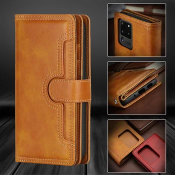 

Luxury Wallet Flip Leather Case for Samsung S20 Ultra S20Plus 2020 New Strap Cards Stand Holder Phone Cover for S20 Plus Etui