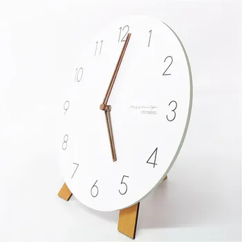 

Nordic 12 inch Wall Clock Minimalist MDF Board White Hanging Clocks Bedside Mute Movement Needle Clocks Home Decor
