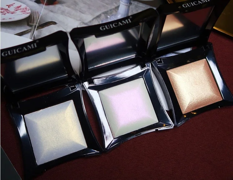 Iluminador em pó Highlighter Bronzer Paleta Maquiagem Brilho Rosto Contorno Destaque Cosméticos Alto 3d 3 Cheap Bronzeadores e iluminadores