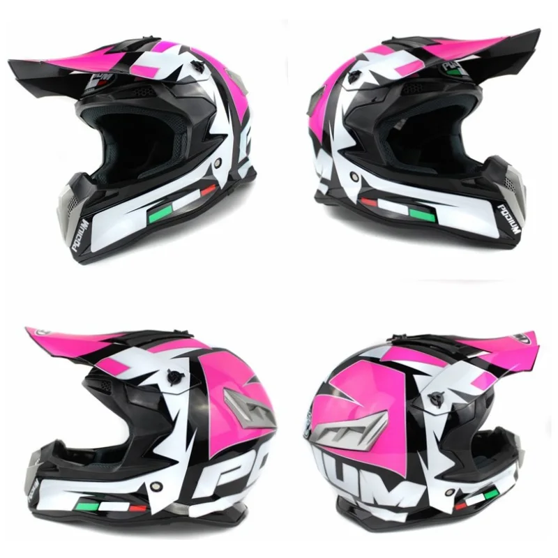 Полнолицевой шлем горный bikedownhike rashing горный крест-шлем с флагом casque moto cross Байкерский шлем capacete moto Mask - Цвет: E stlye