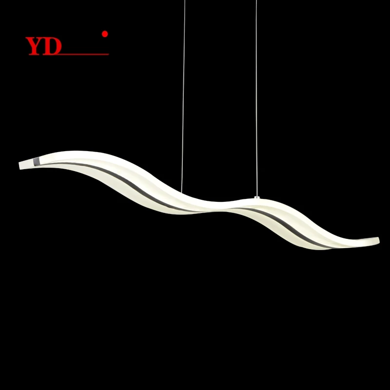 Postmodern Fashion S-shaped Restaurant Rectangular Acrylic Lamps Atmospheric Simple Office Chandelier Led | Лампы и освещение