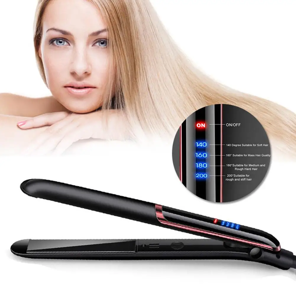 

35W Professional Hair Straightener LED Display Ionic Flat Iron PTC Heating Hair Styling Straightener Curler