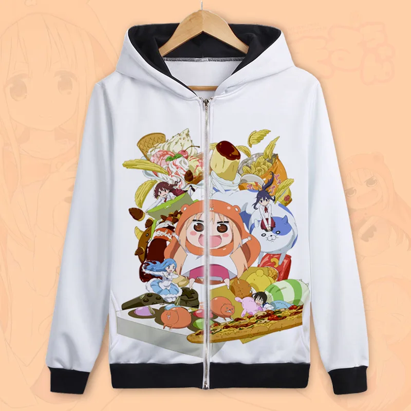 Style2 Himouto! Umaru-chan мультипликационный персонаж дома Умару с милым принтом с капюшоном, косплей костюм для мужчин и женщин, весенне-осенняя Повседневная Толстовка, уличная одежда - Цвет: Style2