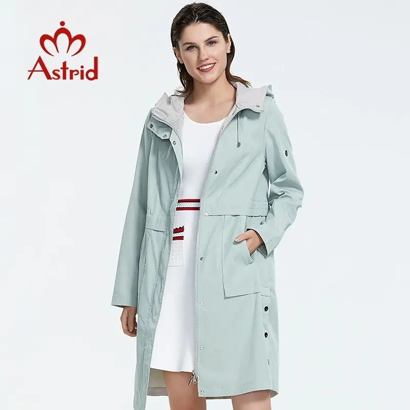 Astrid 2019 Осень новое поступление синий топ женский тренч плюс размер стиль средней