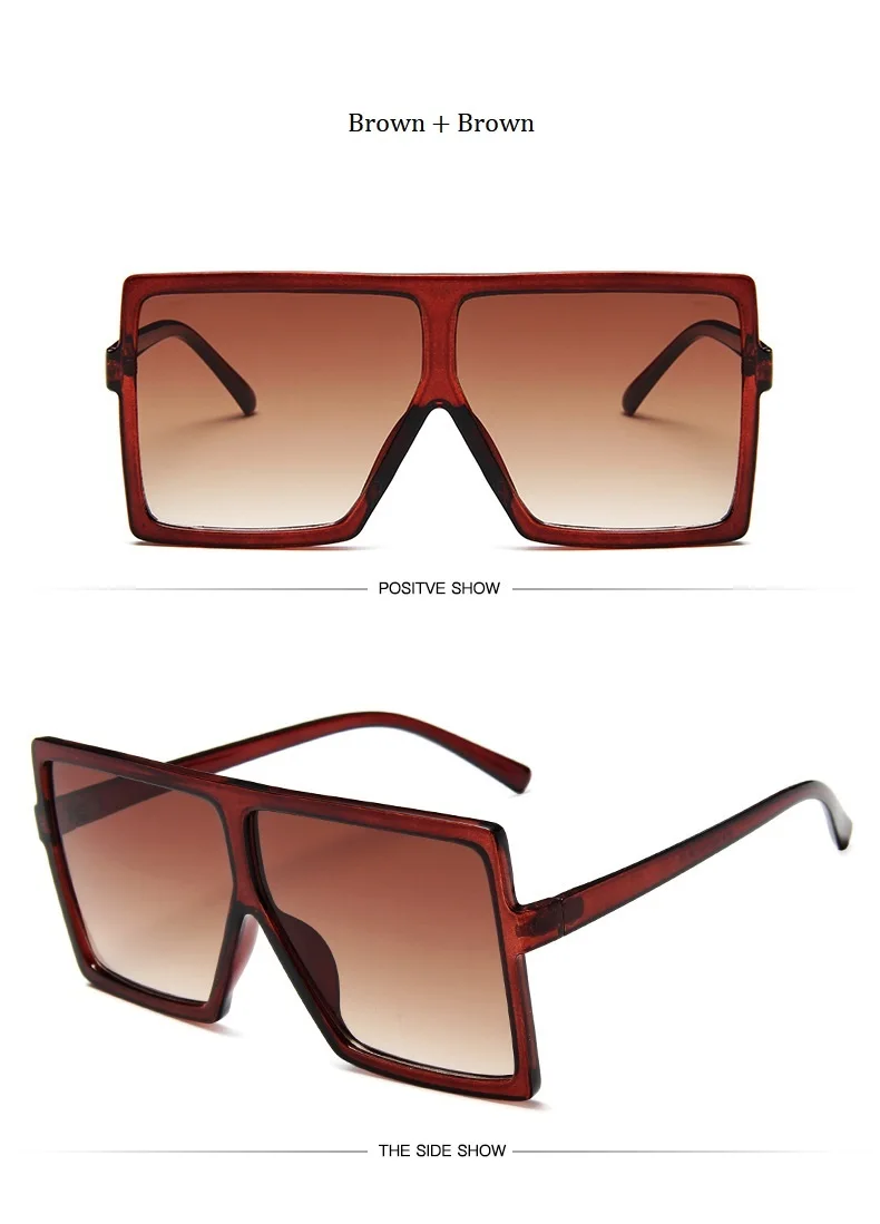 Классические брендовые дизайнерские негабаритные солнцезащитные очки с плоским верхом, женские винтажные роскошные солнцезащитные очки с квадратной маской для женщин и мужчин, UV400