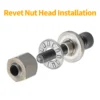 Carbon Steel Hand Rivet Nut Gun Head nuts Simple installation Manual Riveter Rivnut Tool for Nuts M3 M4 M5 M6 M8 M10 with 300PCS 4