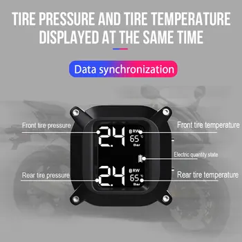 

Tire Pressure Monitoring System Motorcycle TPMS Wireless Tire Pressure Monitor Motor Fat bike Bicycle Auto Tyre Alarm