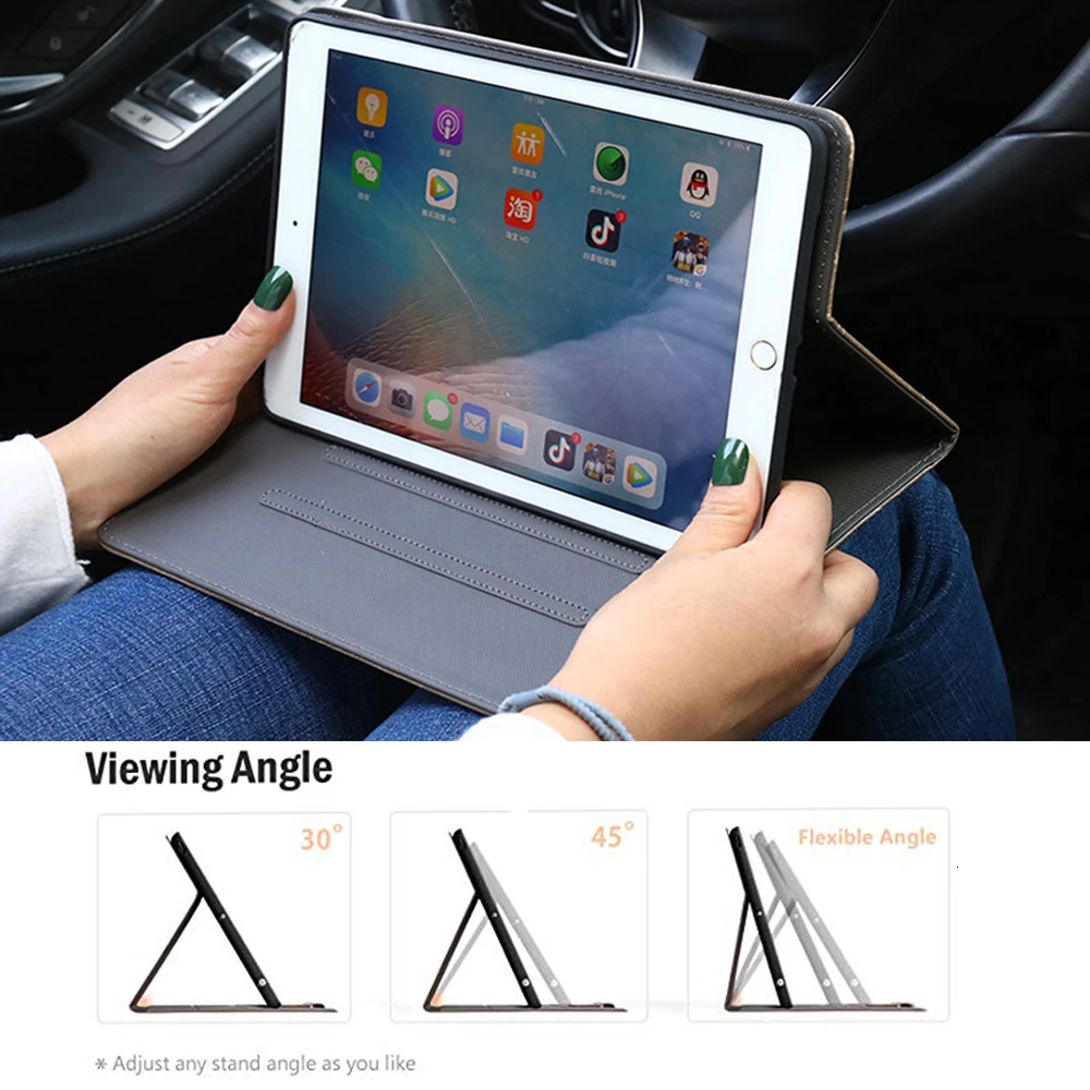 Из искусственной кожи чехол для iPad Air 2 Air 1 чехол пробуждения/Sleep(Пробуждение/спящий режим) крышка чехол для iPad чехол 9,7 смарт-чехол для iPad воздуха 2 Чехол