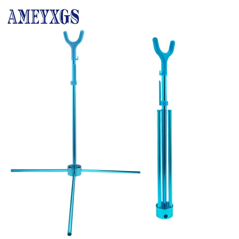 

1pc Flodable Archery Bow Stand Foldable Aluminum Alloy Rack Detached Holder Assemble Hanger for Recurve Bow Holding Accessories