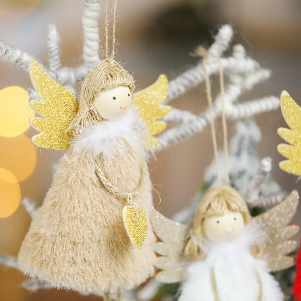 Рождественский ангел орнамент Рождественская елка подвесное украшение кулон подарок 4 шт