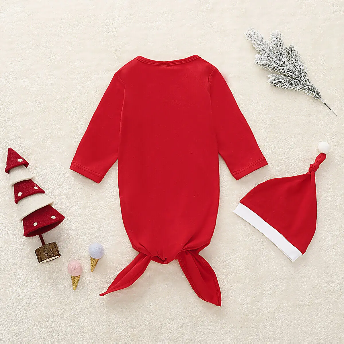 2Pcs Baby Girl Boy Christmas Swaddle Wrap Sleeping Bag Blanket Hat Set Newborn Kids Baby Costume Cotton Sleeping Bags Xmas Gifts