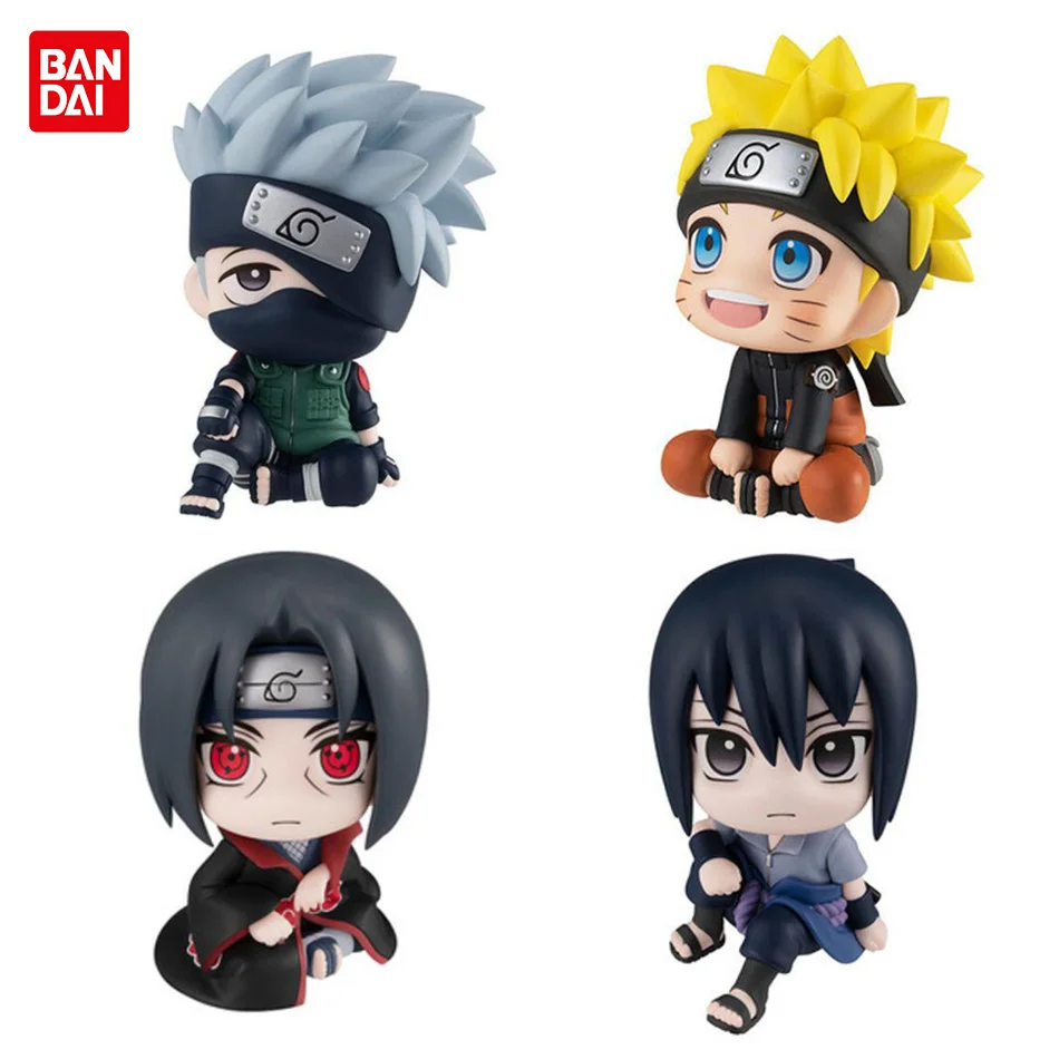 Anime Figure Uzumaki Naruto Kakashi Uchiha Sasuke Itachi Kawaii 9.5cm Toy Q Figural Car Decoration PVC Model Gift In stock Hot