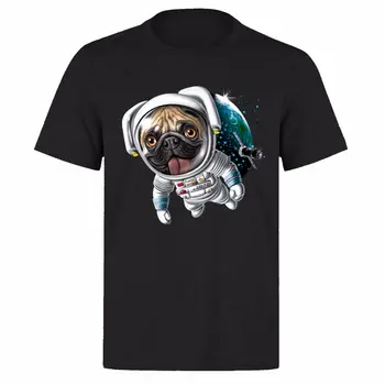 

SPACE PUG ODDITY FUNNY PUPPY IN SPACE PH168 UNISEX BLACK T-SHIRT