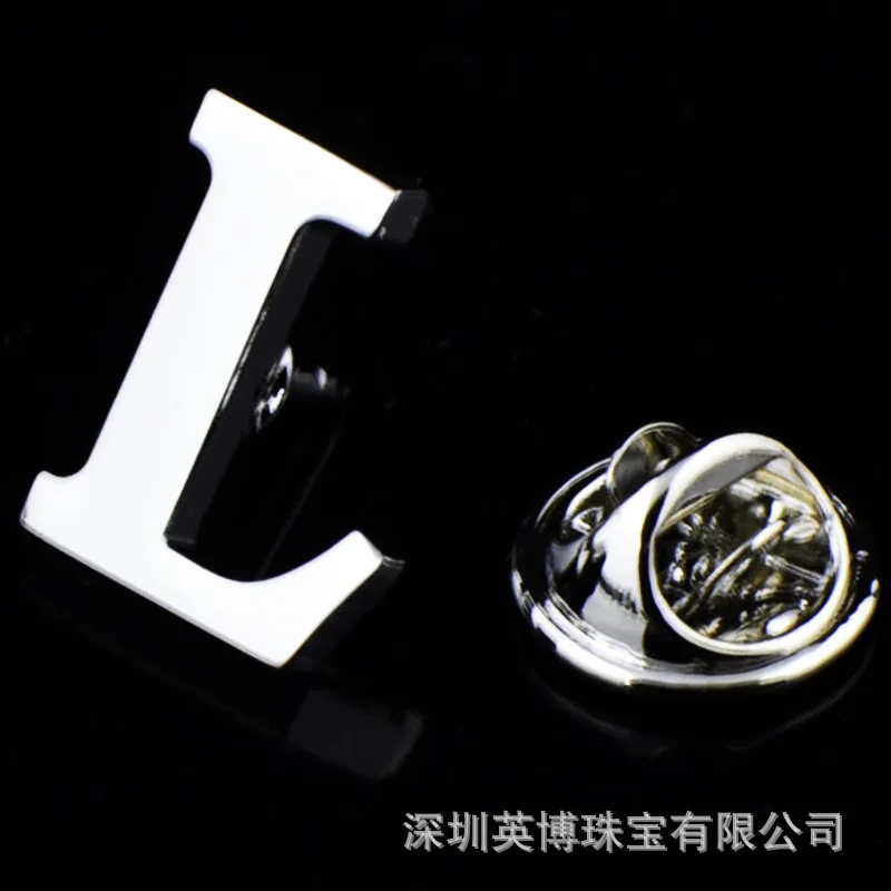 InBev металлическая буква a-z значок брошь костюм, воротник рубашки кнопка брошь воротник булавка галстук-бабочка деликатный корсаж