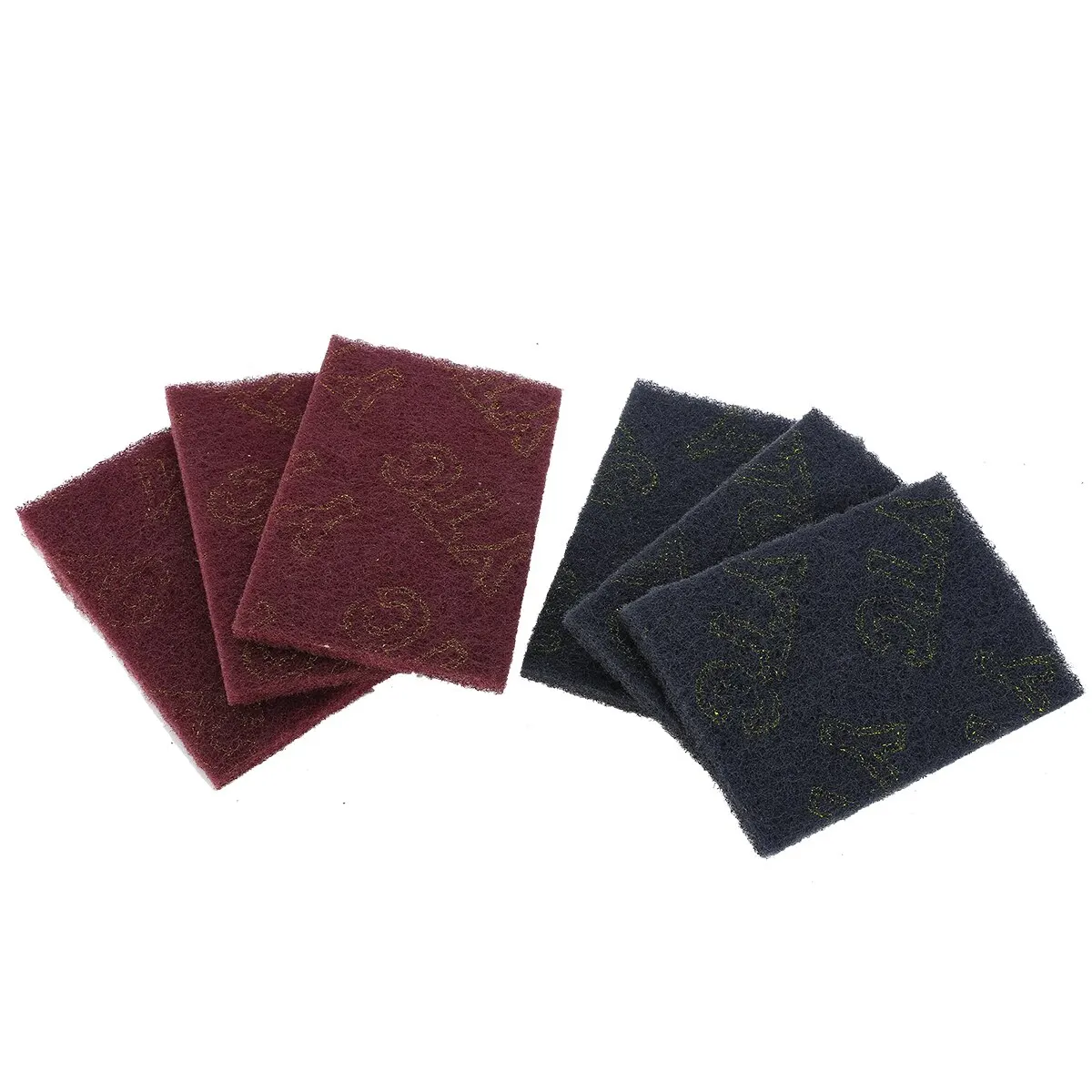 20Pcs 15 x 10 x 0.7cm Grey/Red Abrasive Finishing Fine Scotch Brite Pads Hand Sanding Grinding Pad For Kitchen Cleaning Tools