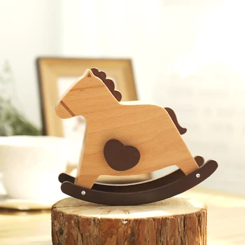 

Wooden music box Creative children's day birthday graduation gift Cartoon music box home decoration accessories Ornament