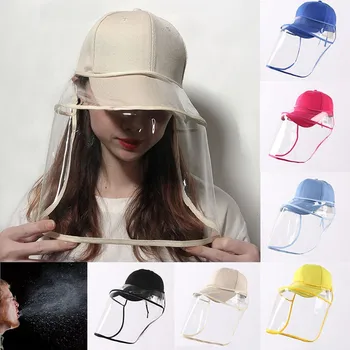 

Removable Anti-Fog Saliva Mask Anti-Spitting Protective Baseball Cap Dustproof Cover Face Covering for Bucket Hat Sun Visor Hat