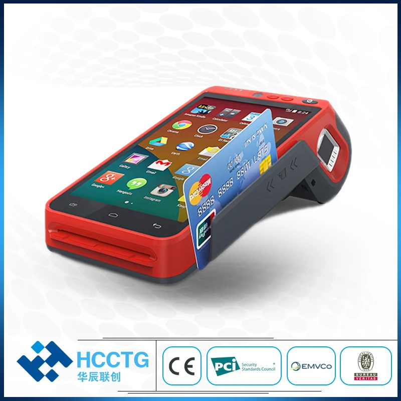 Pos-терминал для android с принтером 4G беспроводной мобильный android портативный pos-терминал emv PCI для печати билетов/онлайн заказ Z100