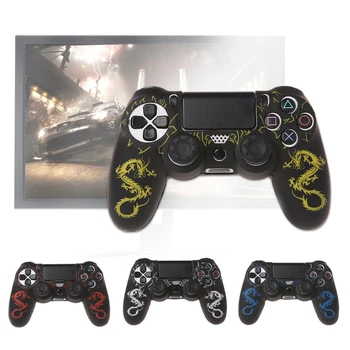 

Chinese Dragons Silicone Gamepad Cover Case + 2 Joystick Caps For PS4 Controller