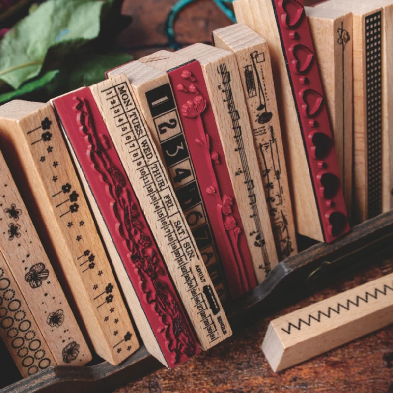 Винтажное в полоску балл завод штамп DIY деревянные и резиновые штампы для