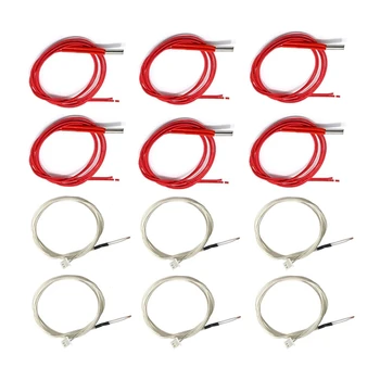 

HOT-12V 40W Ceramic Cartridge Heater and NTC 100K 3950 Thermistor for 3D Printer,3D Printer Accessories(Pack of 12Pcs)